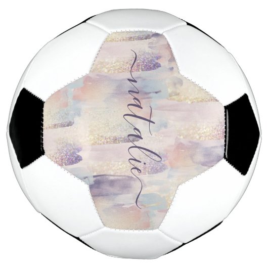 Meisjes paarse roze glitter sparkle voetbal (Gedraaid)