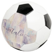 Meisjes paarse roze glitter sparkle voetbal (Drie kwart)