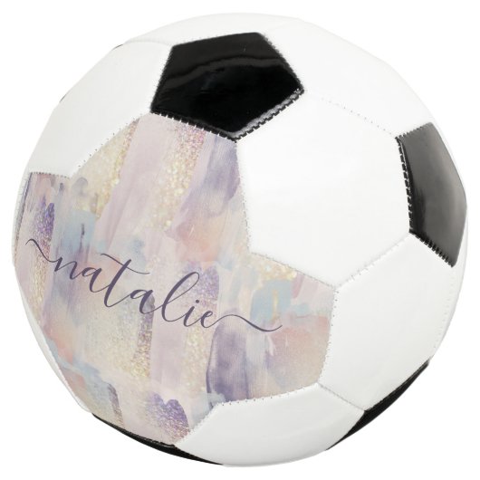 Meisjes paarse roze glitter sparkle voetbal (Drie kwart)