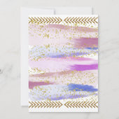 Meisjes Paarse vijfde en vijfde verjaardag Kaart (Achterkant)