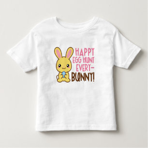 Meisjes Paasjacht bunny word art t shirt