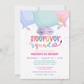 Meisjes Pajama 8e Verjaardag Sleepover Party Kaart (Voorkant)