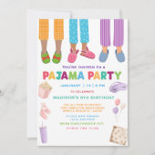 Meisjes Pajama Birthday Sleepover Party Kaart (Voorkant)