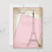 Meisjes Paris Princess Baby shower Kaart (Achterkant)