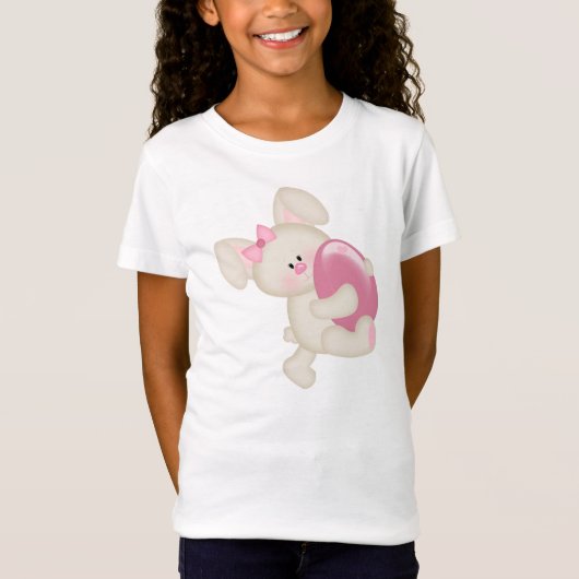 Meisjes Pasen bovenaan (gemonteerd) T-shirt (Voorkant)