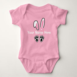 Meisjes Pasen Bunny Oren One Piece Bodysuit Roze