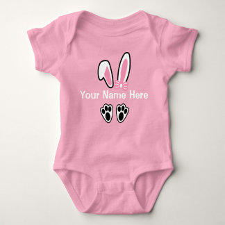 Meisjes Pasen Bunny Oren One Piece Bodysuit Roze