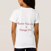 Meisjes Pasen Charm: Chic Bunny T-shirt (Achterkant)