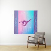 Meisjes pastel gymnastiek wandkleed (In Situ (horizontaal))