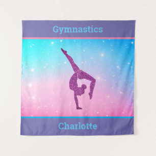 Meisjes pastel gymnastiek wandkleed