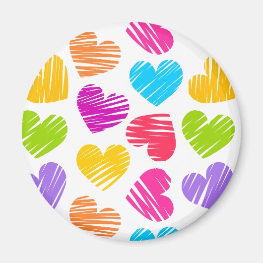 Meisjes pastel houden van harten magneet (Voorkant)