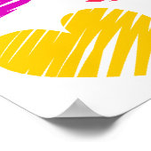 Meisjes pastel houden van harten poster (Hoek)