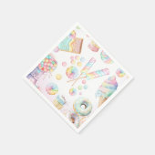 Meisjes Pastel Snoep Land Verjaardag Feesttafel Servet (Hoek)