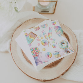 Meisjes Pastel Snoep Land Verjaardag Feesttafel Servet