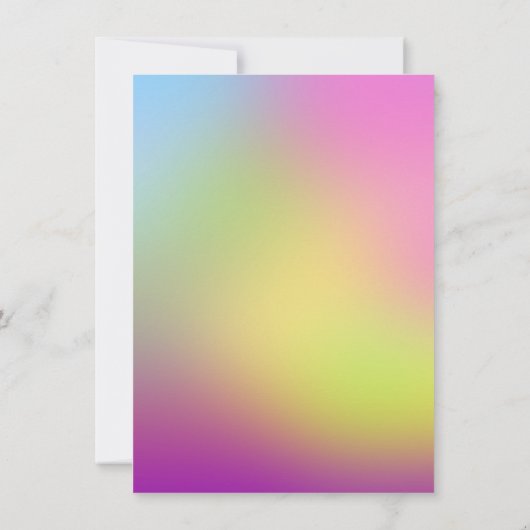 Meisjes Pastel Tie Dye Groovy Verjaardagsfeestje Kaart (Achterkant)