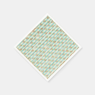 Meisjes Pastelblauwe Bloemige Cottage Chic Theepar Servet
