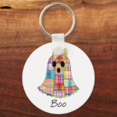 Meisjes Patchwork Spook Kleurrijke Halloween Madra Sleutelhanger (Voorkant)