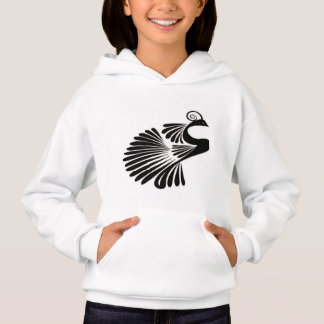 Meisjes Peacock Pullover Hoodie – Levendige stijl