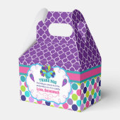 Meisjes Peacock Verjaardagsfeestje Bedankdoosjes (Voorkant Zijde)