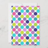 Meisjes Peacock Verjaardagsfeestuitnodiging Kaart (Achterkant)