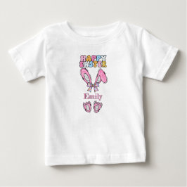 Meisjes Personaliseer Gelukkig Pasen Konijn Roze