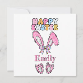 Meisjes personaliseren Happy Easter Bunny Pink