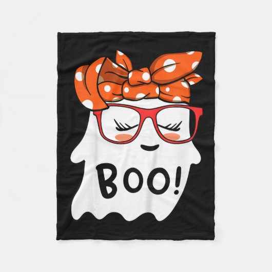 Meisjes Peuter Happy Halloween Ghost Met Bandana S Fleece Deken (Voorkant)