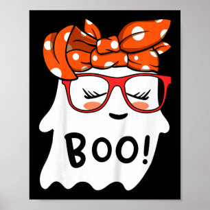 Meisjes Peuter Happy Halloween Ghost Met Bandana S Poster