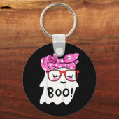 Meisjes Peuter Happy Halloween Ghost Met Bandana S Sleutelhanger (Voorkant)