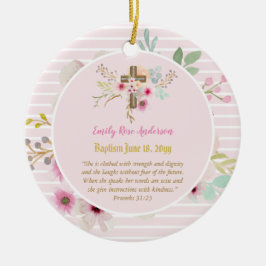 Meisjes PHOTO Baptism Christening Gift Proverb 31: Keramisch Ornament