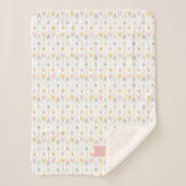 Meisjes Pijl Deken | Roze, goud, munt, grijs (Voorkant)