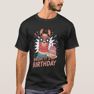 Meisjes Pinata Lama Familie Feest Jongens Bruh Het T-shirt
