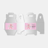 Meisje's Pink Angel Teddy Bear 1e verjaardagsfeest Bedankdoosjes (Uitgevouwen)