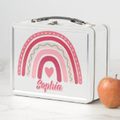 Meisjes Pink Boho gepersonaliseerde regenboog Kind (In situ)