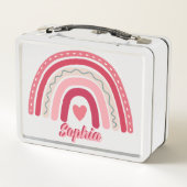 Meisjes Pink Boho gepersonaliseerde regenboog Kind (Achterkant)