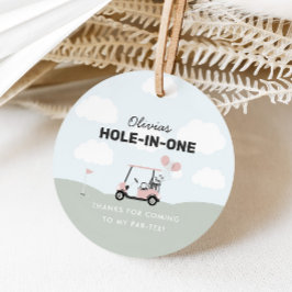 Meisjes 'Pink Hole-in-One Golf 1st Birthday Bedankjes Labels