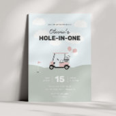 Meisjes 'Pink Hole-in-One Golf 1st Birthday Kaart