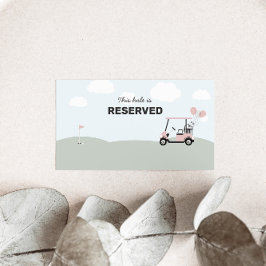 Meisjes 'Pink Hole-in-One Golf 1st Birthday Plaatskaartje