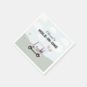 Meisjes 'Pink Hole-in-One Golf 1st Birthday Servet (Hoek)