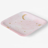 Meisje's Pink Space Party Borden Papieren Bordje (Gebogen)