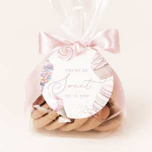 Meisjes 'Pink Sweet Snoep Ice Cream Bedankjes Labels