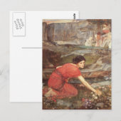 Meisjes plukken bloemen bij de beek - Waterhouse Briefkaart (Voorkant / Achterkant)