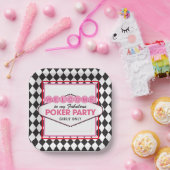 Meisjes Poker Kaart Party Papieren Bordje (Feest)