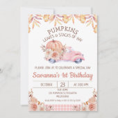 Meisjes Pompoen Vrachtwagen Herfst Foliage Bloemen Kaart (Voorkant)