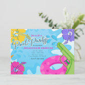 Meisjes Pool Party Squirt Pistool Water Zomer Hibi Kaart (Staand voorkant)