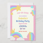 Meisjes Pop Fidget Birthday Party Invitation Kaart (Voorkant)