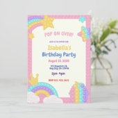 Meisjes Pop Fidget Birthday Party Invitation Kaart (Staand voorkant)