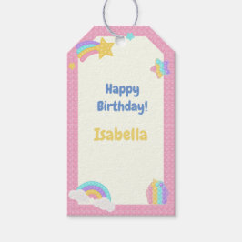 Meisje's Pop Het Fidget Verjaardag Cadeaulabel