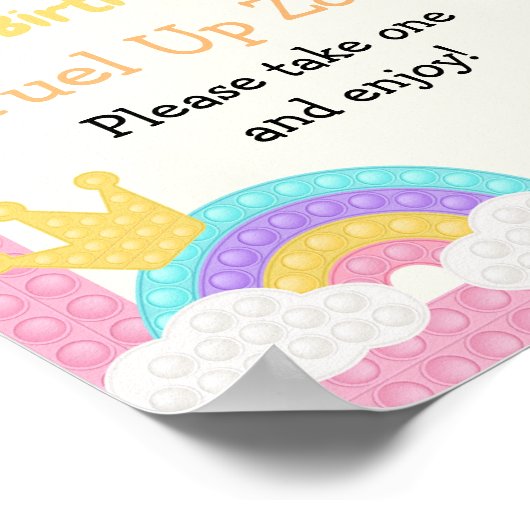 Meisje's Pop Het Fidget Verjaardag Poster (Hoek)