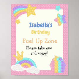 Meisje's Pop Het Fidget Verjaardag Poster